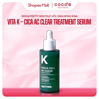 Serum Pretty Skin Vita K - Cica AC Clear Treatment, Serum Phục Hồi, Serum Căng Bóng Da 50ml