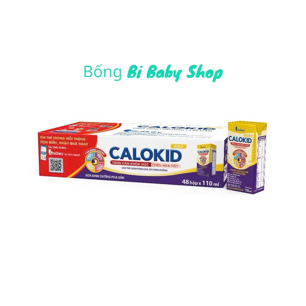 Sữa bột pha sẵn Calokid gold 110ml [Thùng 48 hộp] date mới