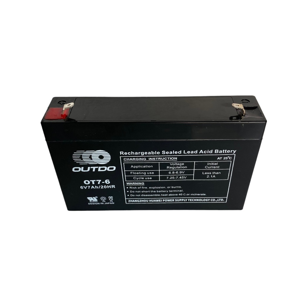 Ắc quy 6V 7Ah Hiệu Outdo OT7-6 chuyên dùng quạt sạc, cân điện tử