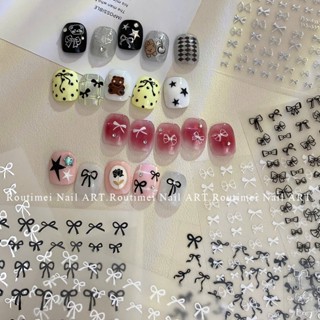 Sticker dán móng nail mẫu nơ đẹp trang trí móng