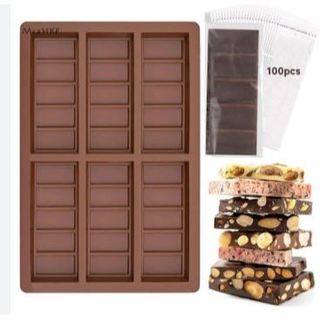 Khuôn socola silicone hình thỏi chocobark/ Khuôn socola Dubai silicone hot hit - NGỌT ĐỒ LÀM BÁNH