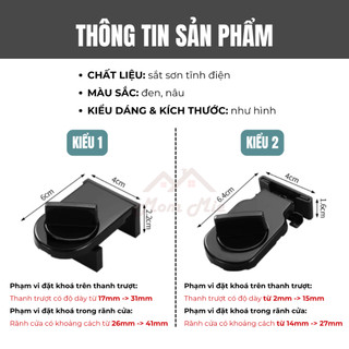 [Hàng xuất Nhật] Chốt khóa cửa lùa, chốt chặn cửa lùa, cửa kéo - I010