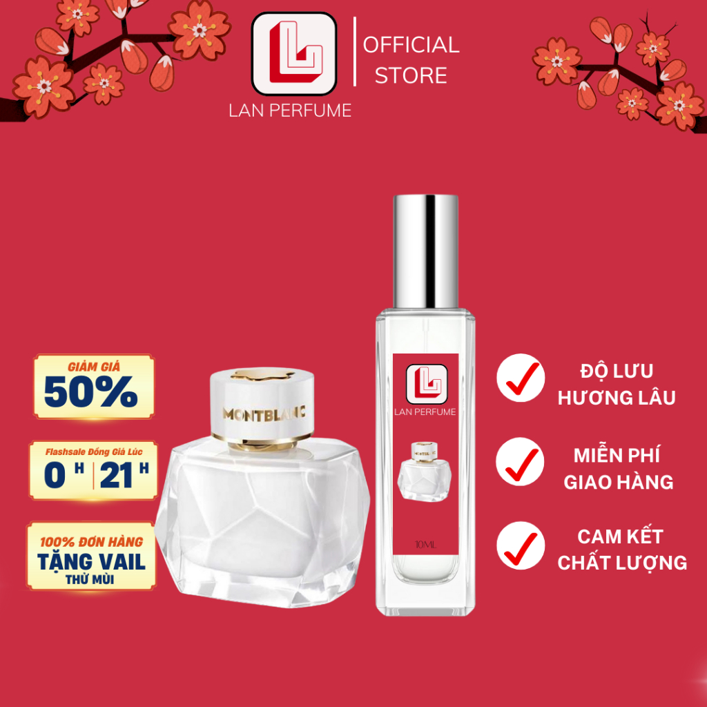 Nước Hoa Nữ Princess Signature, nước hoa chiết LAN Perfume thơm lâu hương kem vani nhẹ nhàng nữ tính