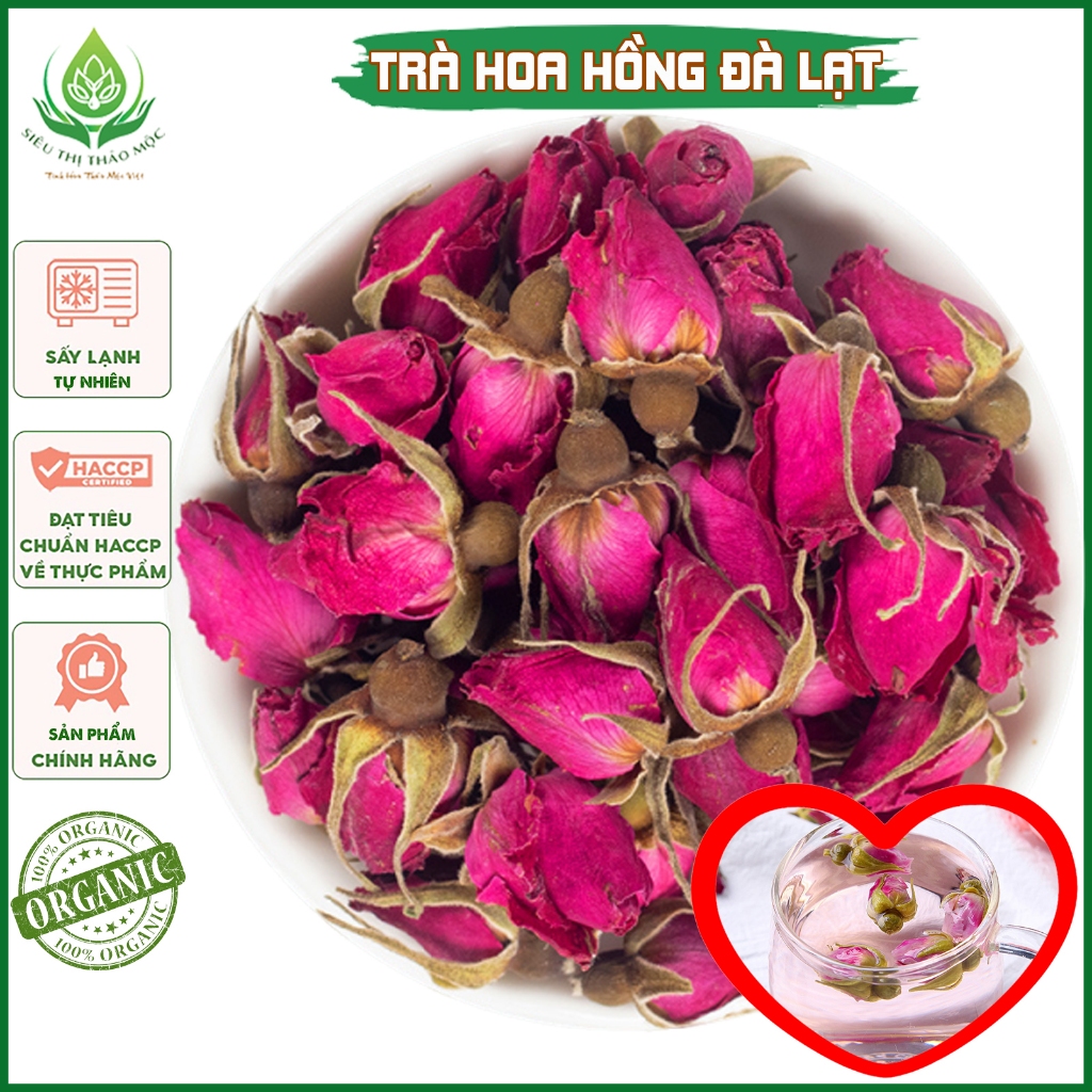 ✅[CHÍNH HÃNG] Trà Hoa Hồng Đà Lạt Sấy Khô Giúp Đẹp Sáng Da, Giảm Âu Lo, Thanh Nhiệt, Chống Lão Hoá