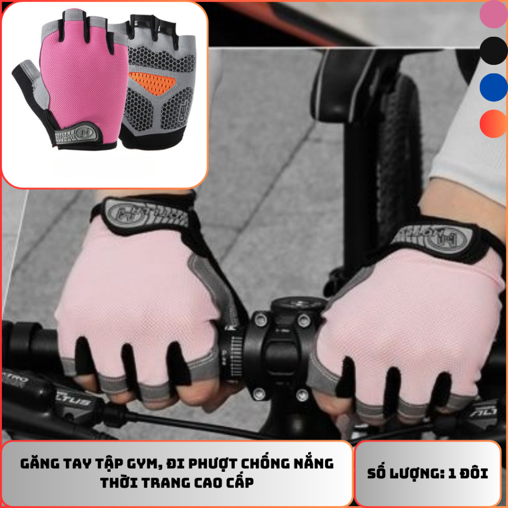 Găng Tay Đi Xe Máy, Tập Gym, Chống Nắng Cho Nam Và Nữ Cao Cấp AG57