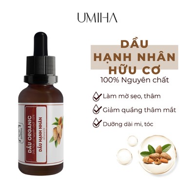 Dầu Hạnh Nhân Hữu Cơ Umiha Nguyên Chất | Pure Almond Oil  Organic 10ml