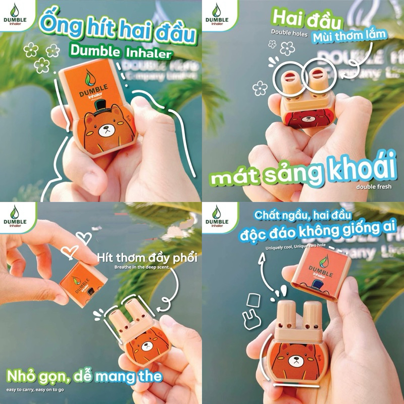 Ống hít mũi Thái Lan 2 đầu hít