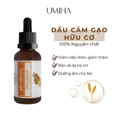 Dầu Cám Gạo Nguyên Chất Umiha 10ml | Virgin Rice Bran Oil Organic