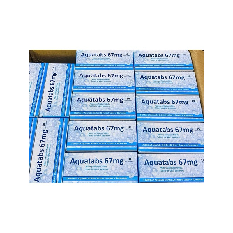 Viên lọc nước nhiễm khuẩn Aquatabs 67mg hộp 100 viên HSD 04/2030
