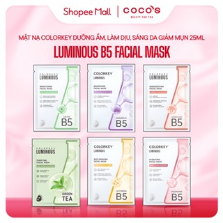 Mặt Nạ Colorkey Luminous B5 Facial Mask, Mặt Nạ Dưỡng Ẩm, Mặt Nạ Làm Dịu, Sáng Da, Giảm Mụn 25ml