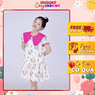 Đầm váy xốp cho bé gái họa tiết KITTY LikeKids MH2 L82