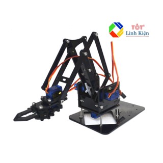 [Khung+ ốc vít + servo] Bộ cánh tay rô bốt 4 bậc mica - Arm 4DoF robot me-arm