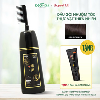  Dầu gội nhuộm đen Komi Việt nam dạng lược chải thông minh đen tóc từ lần gội đầu tiên - LƯỢC VN350ML 