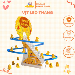 Đồ chơi cầu trượt Vịt vàng leo cầu thang với âm thanh vui nhộn + Đèn nháy đẹp mắt