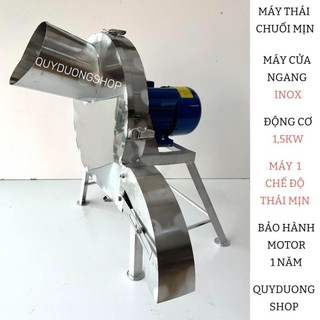  Máy Cắt Chuối INOX Cửa Ngang - Máy Thái Chuối INOX Siêu Mịn - Thái Nguyên Cây - Băm Cỏ Voi. Tiện Lợi. Động Cơ 1,5kW 