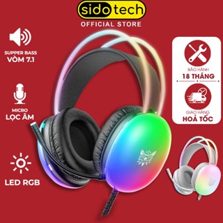 Tai nghe chụp tai có dây SIDOTECH ONIKUMA X25 gaming led RGB đẹp âm thanh vòm 3D 7.1 có mic chống ồn super bass cute