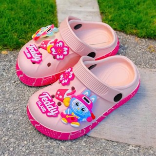  ĐÈN NHẤP NHÁY Dép Sục bảo vệ mũi chân hình labubu cho bé trai và bé gái êm chân 