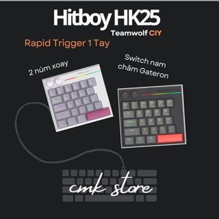  Bàn Phím Cơ Rapid Trigger Gaming Một Tay - CIY - Hitboy HK25 - 8K Hz - Switch Nam Châm Gateron - RGB - 1 Mode 