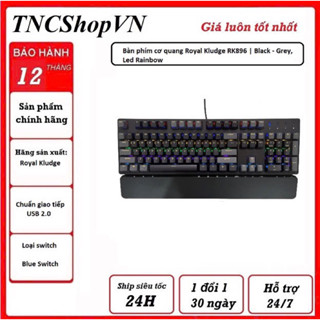 Bàn phím cơ quang Royal Kludge RK896 | Black - Grey, Led Rainbow