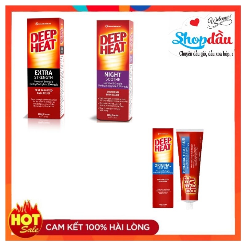 Dầu xoa bóp mentholatum deep heat - chính hãng Úc