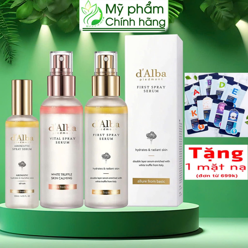 Serum Xịt Khoáng D’ALBA Dalba Chiết Xuất Nấm Trắng Căng Bóng Da D'alba Piedmont White Truffle Serum 