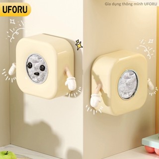  Hộp đựng màng bọc thực phẩm túi bọc cặn rác bồn rửa bát gắn tường có phụ kiện trang trí hoạt hình dễ thương- UF489 