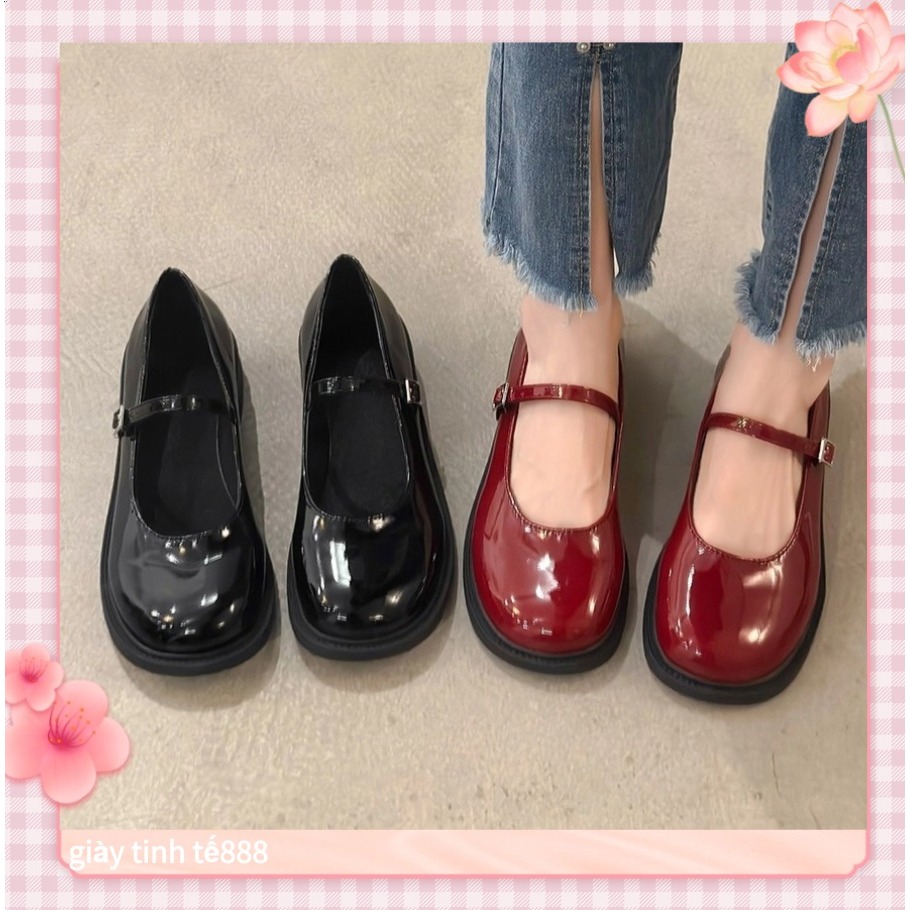 🔥Còn hàng🔥LOLITA Giày Búp Bê nữ đế thấp 3p Giày Mary Jane 3p（cỡ 35-42）