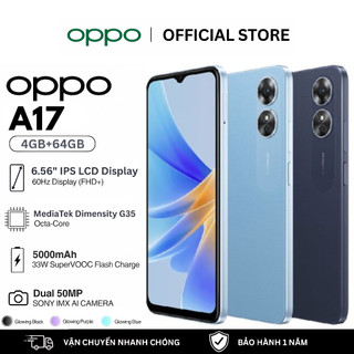  OPPO A17 | Điện thoại thông minh có camera AI 50MP | Điện thoại di động pin lâu dài 5000mAh | +RAM mở rộng 4GB 