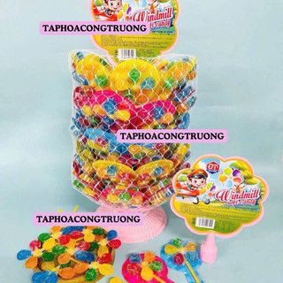   GIÁ SỈ   tháp 80 chiếc kẹo dẻo bọc đường hình chong chóng sắc màu 