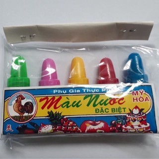 Lốc 5 màu nước thực phẩm mini 5ml