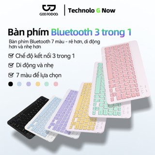 Bàn Phím Bluetooth Goojodoq Gen 2 10 Inch 3 Trong 1 Bộ Không Dây Chuột Nhẹ Di Động Cho iPad Samsung Điện Thoại Xiaomi