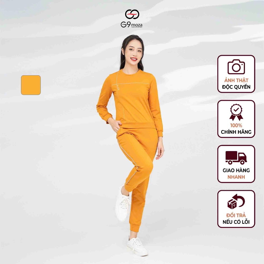 Bộ cotton dài tay 11371 G9moza, chất cotton da cá mềm mịn