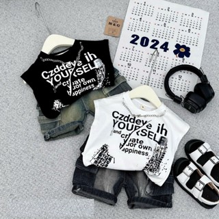  Bộ Ba Lỗ bé trai Shop Sam Ú quần Jean áo Cotton phong cách Hàn Quốc khỏe mạnh thoáng mát 8-28 KG 