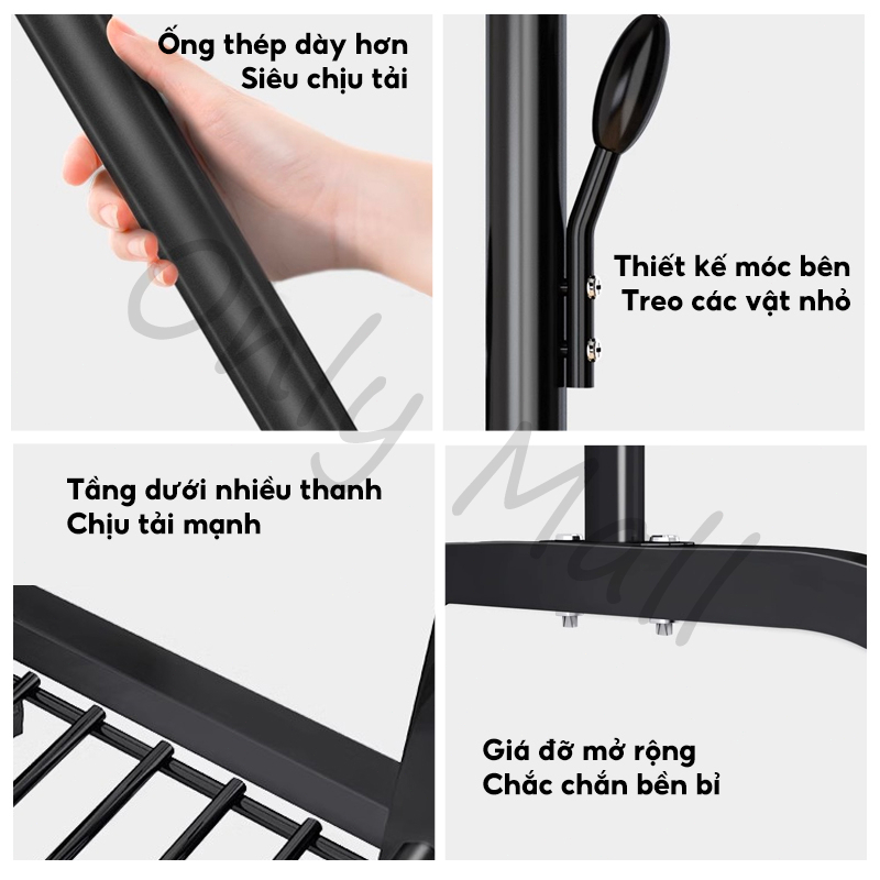 𝐎𝐥𝐢𝐟𝐞 Giá treo quần áo cao cấp thép cac bon Kệ Treo Quần Ao Đa Năng giàn phơi đồ chắc Chắn | BigBuy360 - bigbuy360.vn