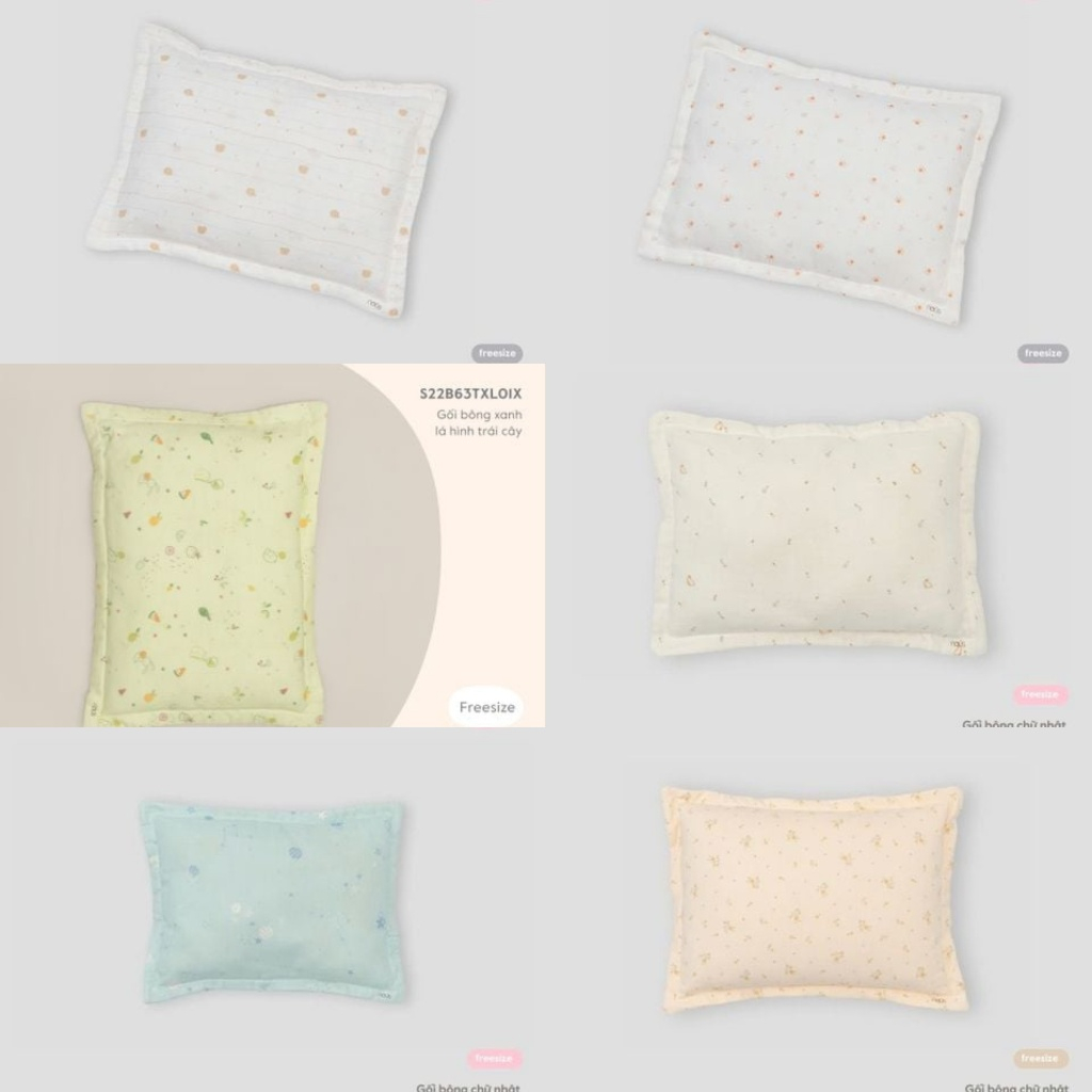 NOUS - Gối bông NOUS thấp mỏng cho trẻ sơ sinh - 27A -FREESIZE FS - ZZZ - 27A - NF34A