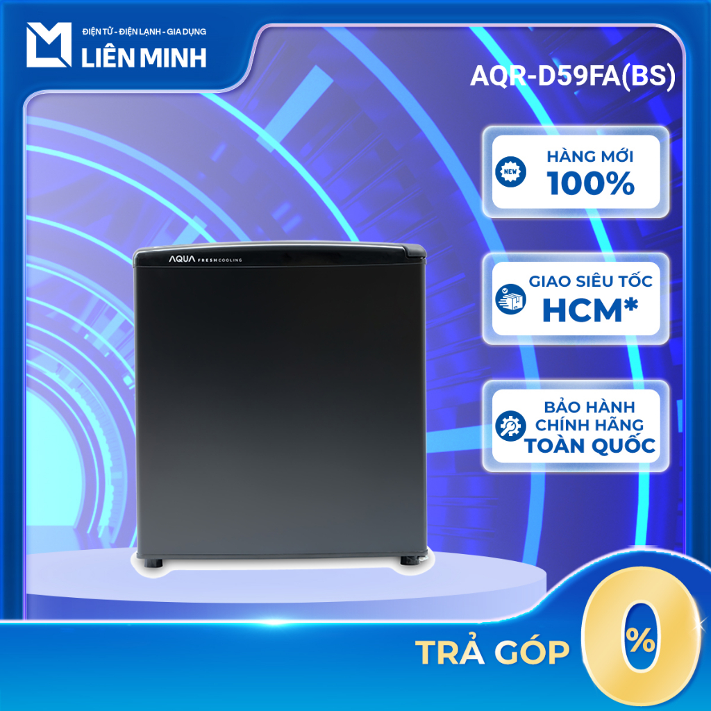 AQR-D59FA(BS) - Tủ Lạnh Mini 1 Cửa AQUA 50 Lít AQR D59FA(BS)
