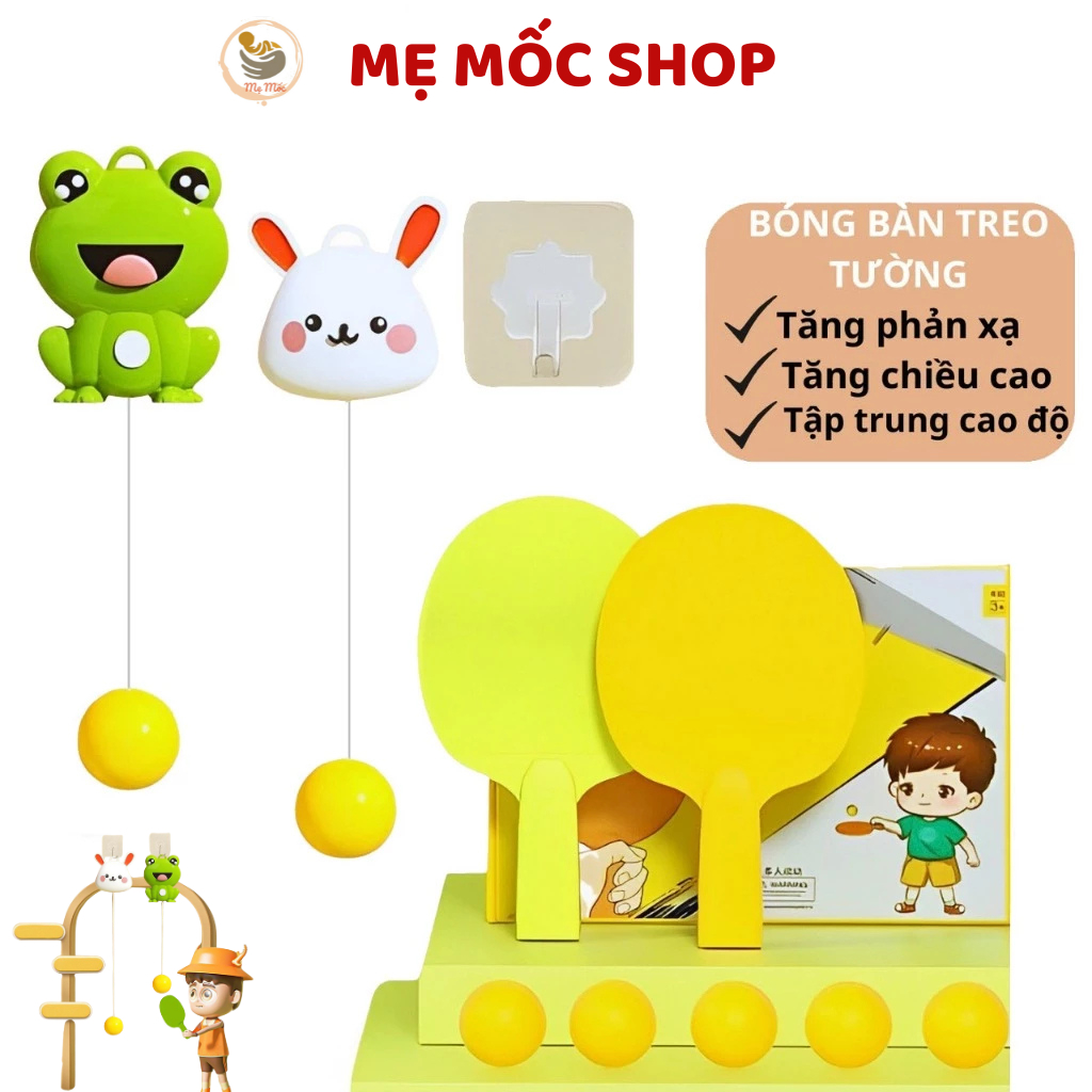 Bóng Bàn Treo Tường Cho Bé Tập Phản Xạ Và Giải Trí Thể Thao Memocshop Quà Tặng Sinh Nhật Cho Bé