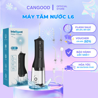 Máy Tăm Nước  L6 Làm Sạch Mảng Bám Trắng Răng Với 4 Chế Độ 4 Đầu Thay Thế Vệ Sinh Răng 