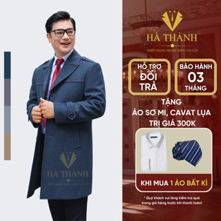 Áo Măng Tô Nam Quý Ông Trung Niên Vải Dạ Lông Cừu Loại 1 Nhập Khẩu Hàn Quốc
