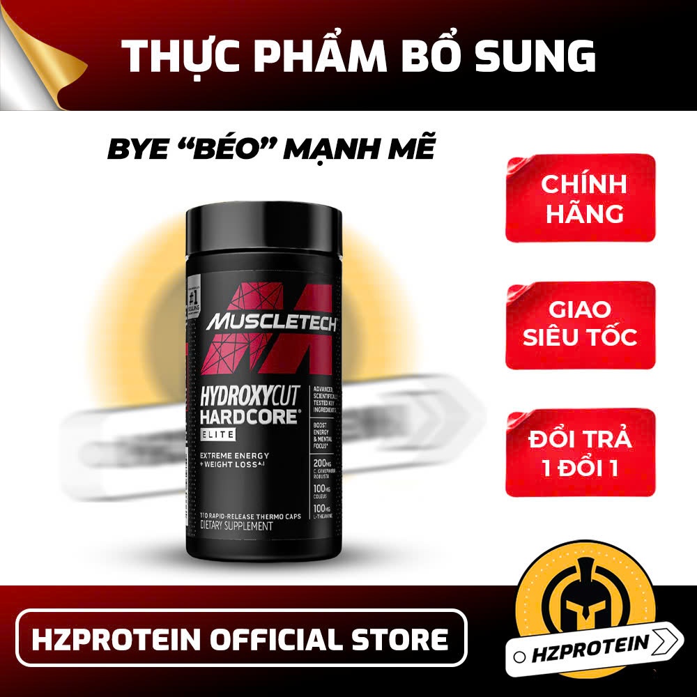 HYDROXYCUT HARDCORE ELITE - HỖ TRỢ GIẢM MỠ CẮT NÉT BODY HIỆU QUẢ (100 VIÊN)