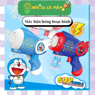 Máy bắn bong bóng hoạt hình, đồ chơi bắn bong bóng tự động, nhiều hình dễ thương, sạch sẽ tiện lợi cho bé trai bé gái