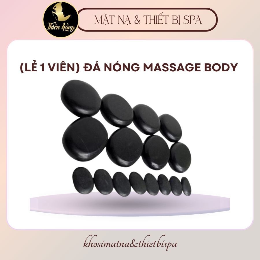 [Lẻ 1 Viên] Đá Nóng  massage dành cho spa | Đá nóng tròn và đá ovan cho spa dưỡng sinh