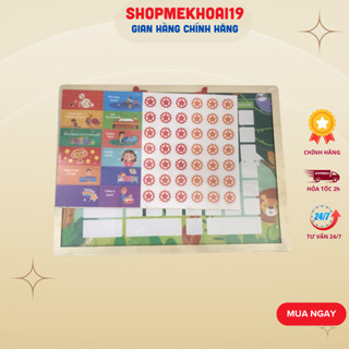 Bảng Khen Thưởng Kỷ Luật Bằng Gỗ Cho Bé (có nam châm) ☘️ Montessori cao cấp