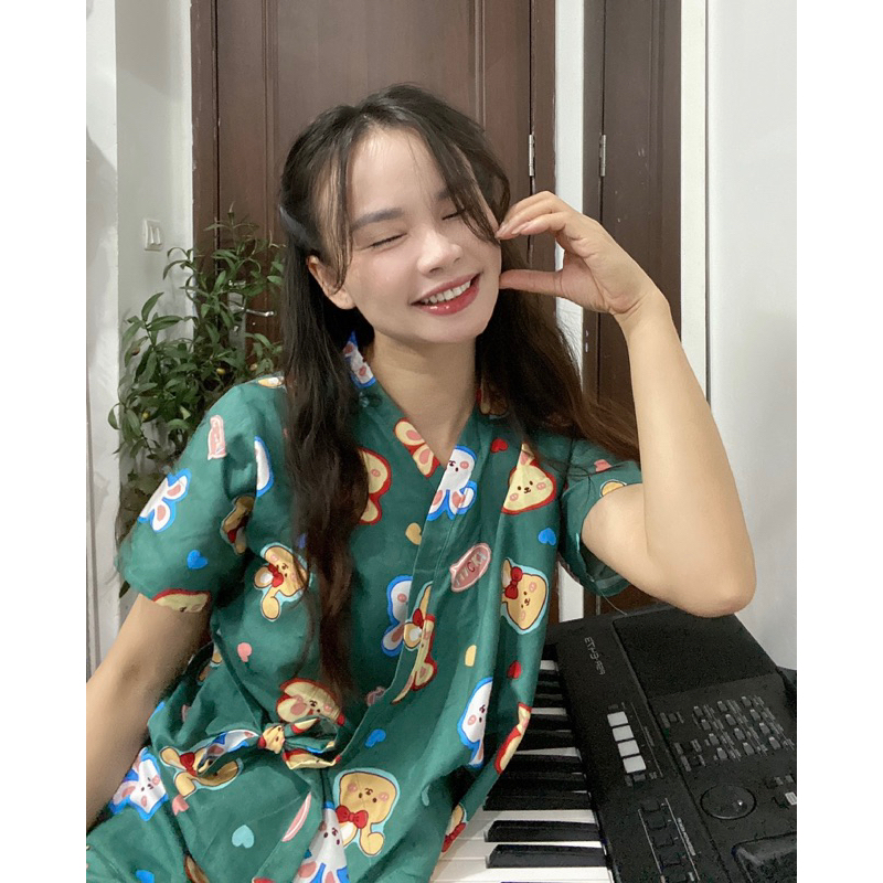 Bộ đồ ngủ KIMONO bộ quần cộc áo cộc yukata siêu hot hit | BigBuy360 - bigbuy360.vn