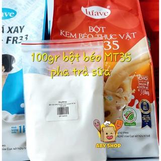 100gr Bột béo Luave MT35, bột kem béo Indo dùng pha trà sữa, bột sữa béo, bột kem trà sữa