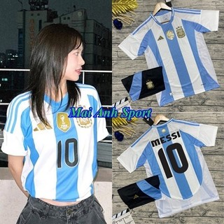  Bộ Quần Áo bóng  đá Đội Tuyển Arghentina 2024 MESSI - Vải Gai Thái Chuẩn thi đấu 