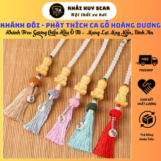  Khánh Treo Gương Chiếu Hậu Oto Tượng Phật Gỗ Hoàng Dương Nội Thất Xe Hơi Cao Cấp - Khải Huy Scar 