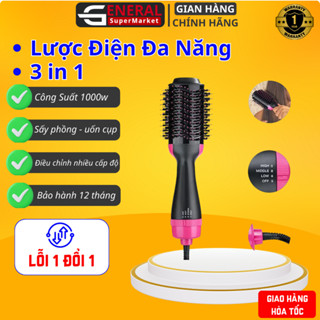 Lược điện kiêm máy sấy, tạo phồng, uốn cụp, chải thẳng tóc, máy tạo kiểu tóc, máy sấy tóc đa năng 3in1