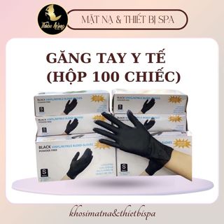 [Size S]Hộp 100 Chiếc Găng Tay - Bao Tay Cao Su Không Bột Đen/Trắng Làm Tóc,Thẩm Mỹ ,Spa ,Phun Xăm
