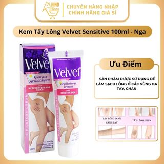Kem Tẩy Lông Velvet Sensitive Nga 100ml - Hinohouse